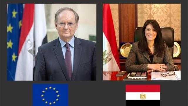 «المشاط» تبحث التعاون المشترك والمشروعات المستقبلية مع سفير الاتحاد الأوروبي في مصر