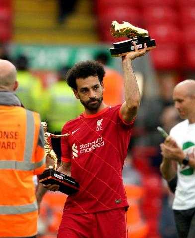 محمد صلاح يتوج بالحذاء الذهبي للبريميرليج للمرة الثالثة