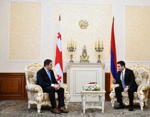 رئيس البرلمان الأرميني يستقبل وزير خارجية جورجيا