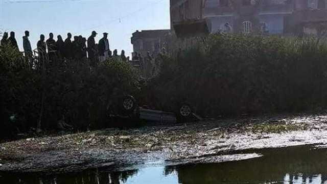مصرع 3 طلاب فى حادث غرق سيارة بترعة النعناعية في المنوفية