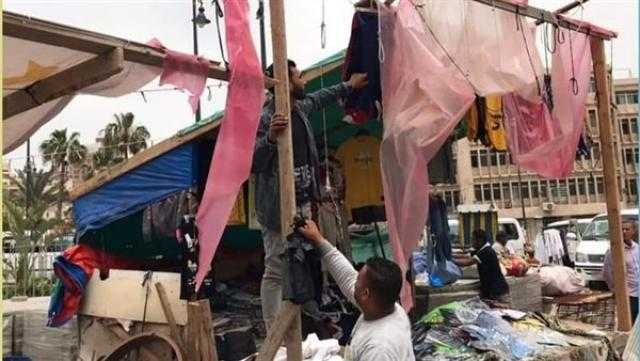 إزالة ورفع جميع الإشغالات والتعديات بميدان محطة مصر في الإسكندرية