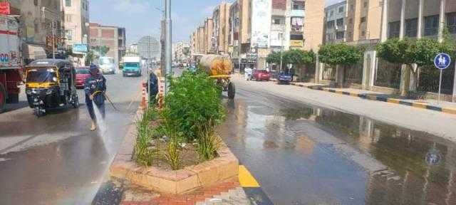 بالصور ...استمرار حملات النظافة والتجميل والإنارة العامة بقري ومدن كفر الشيخ
