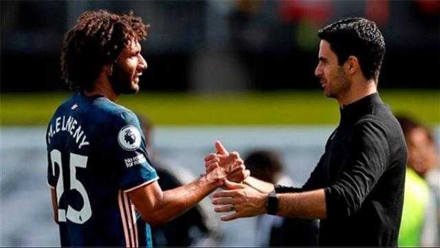 مدرب أرسنال عن النني: لاعب مهم ويجلب الطاقة والحماس للفريق