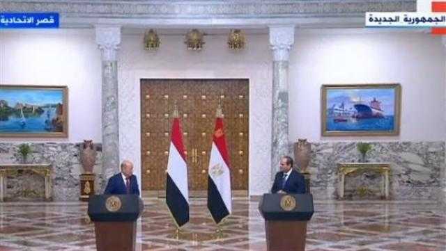 رئيس المجلس الرئاسي اليمني: توقيع مذكرات تفاهم مع الحكومة المصرية قريبًا