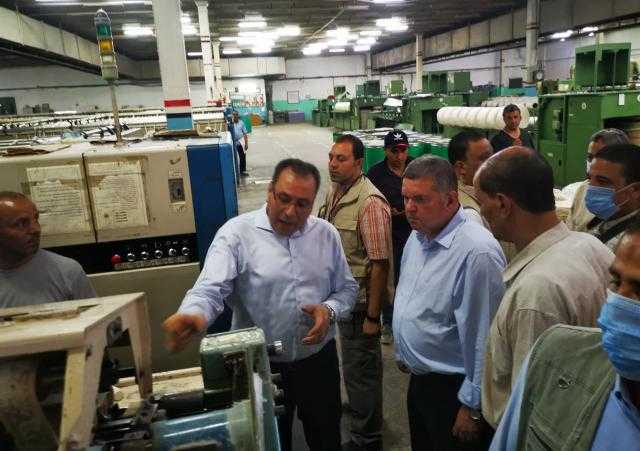 وزير قطاع الأعمال العام يتفقد إنشاءات المصانع الجديدة لشركة غزل المحلة