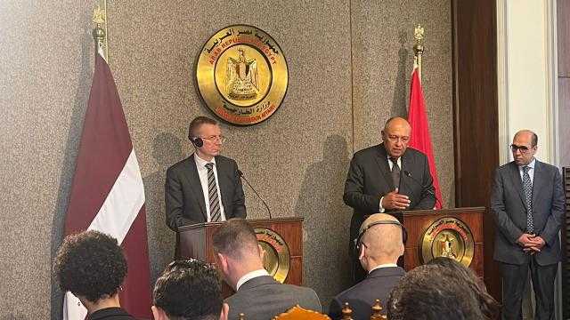 مباحثات ”مصرية ـ لاتفية” حول قضايا الشرق الأوسط وملف سد النهضة.. تفاصيل لقاء شكري ونظيره اللاتفي