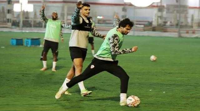 اختبار طبي لمحمود علاء خلال مران الزمالك اليوم
