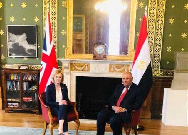 سامح شكري يلتقي وزيرة الشئون الخارجية والكومنولث والتنمية البريطانية