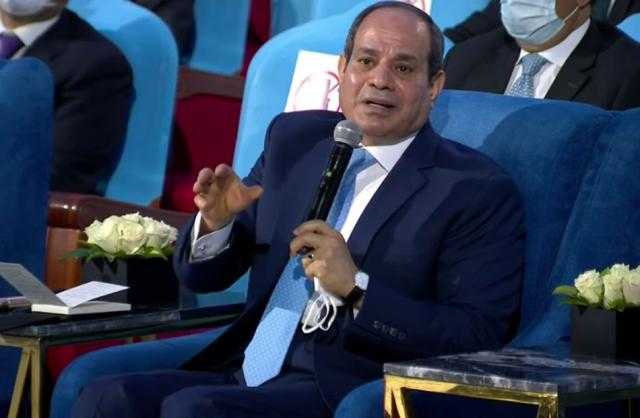 الرئيس السيسي: ”ربنا حمى بلدنا وهيحميها وبكرة تبقى في مستوى تاني خالص”