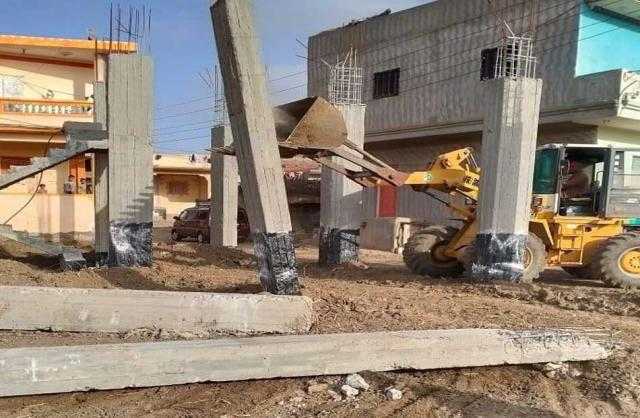 محافظة الجيزة تزيل حالات بناء مخالف وتعدٍ على الأراضي الزراعية