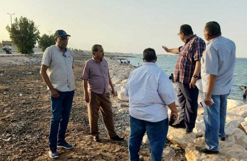 إنشاء كورنيش وممشى سياحي جديد بسفاجا | صور