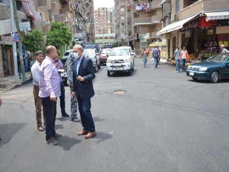 محافظ القليوبية يتفقد أعمال تطوير شارع فريد ندا ببنها