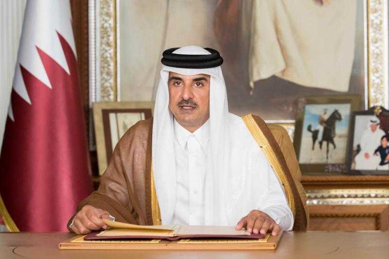 أمير قطر يعزي الرئيس السيسي في ضحايا حريق كنيسة المنيرة