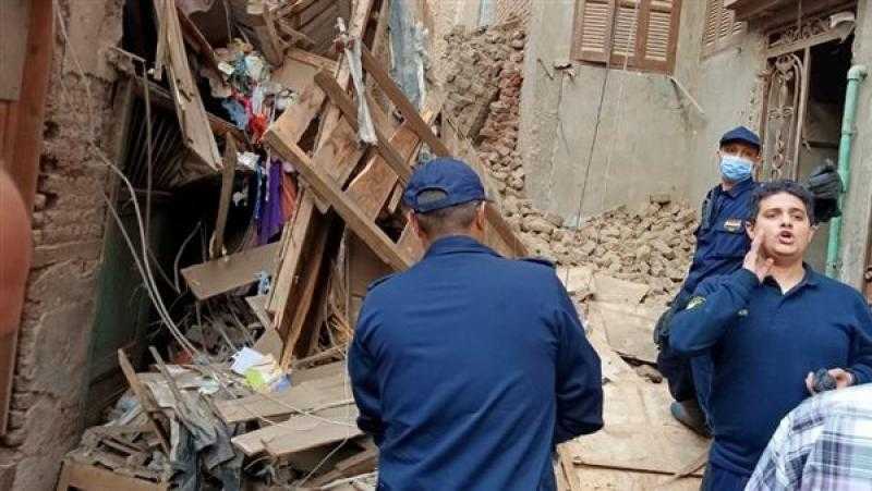 انهيار جزئي لمنزل بعزبة الورد في الشرابية
