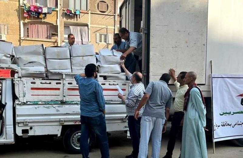 محافظ سوهاج يتابع وصول وتوزيع 29 طن لحوم على الأسر الأولى بالرعاية