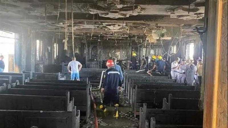 النيابة العامة تباشر التحقيقات في حريق بقاعة كنيسة الأنبا بيشوي بالمنيا