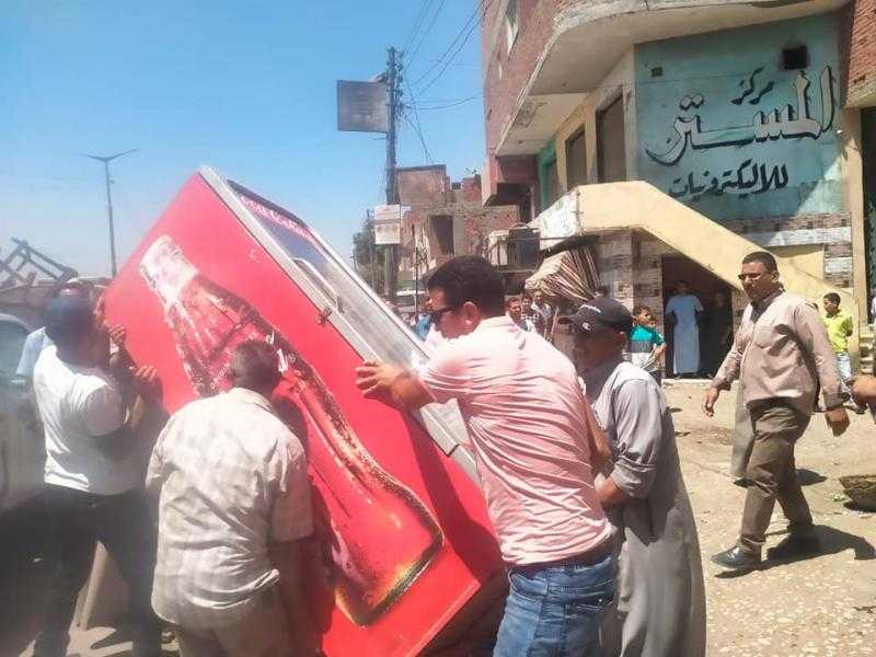 إزالة 140 إشغال طريق من شوارع مركز حوش عيسى في محافظة البحيرة
