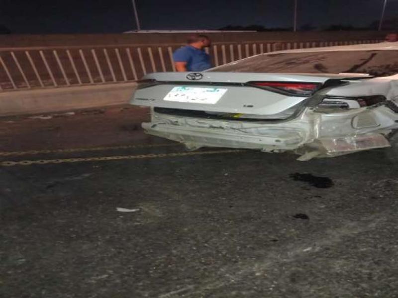 إحدى السيارات في حادث الطريق الدائري