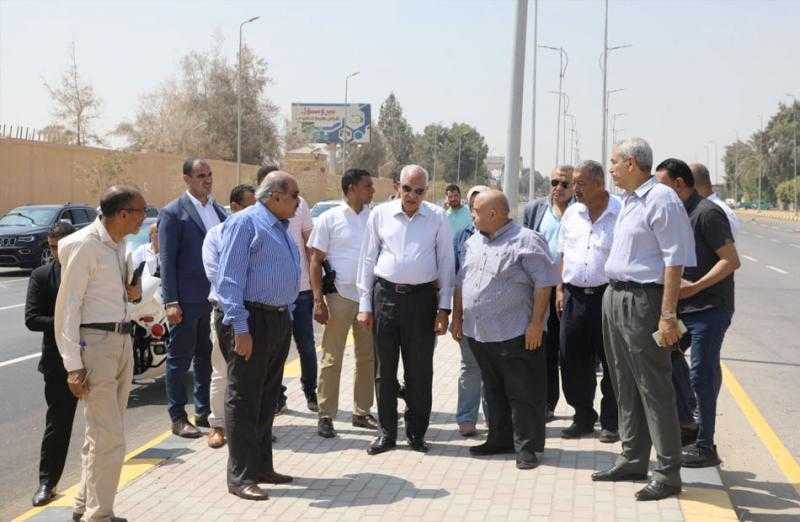 محافظ الجيزة: تطوير وتوسعة الطريق التبادلي بطول 3.5 كيلو متر|صور