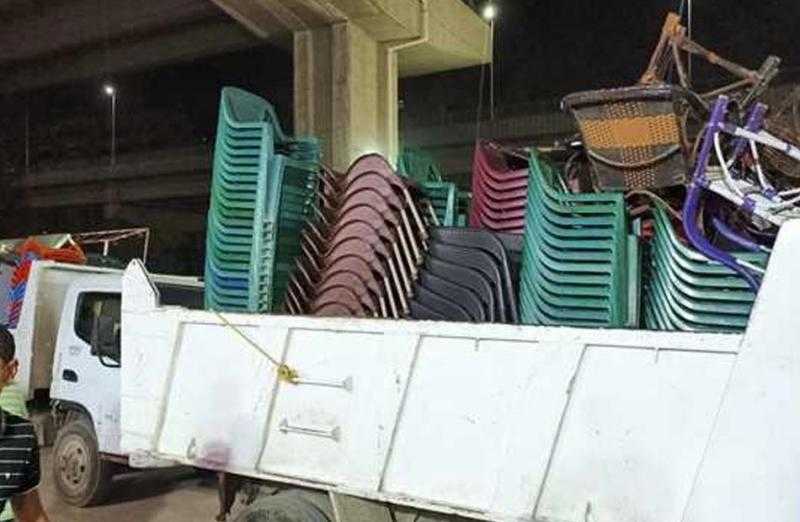 رفع الإشغالات والتعديات من المنيب وشارع البحر الأعظم بجنوب الجيزة