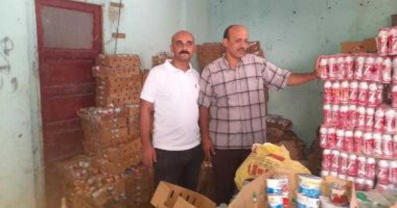 ضبط 113 ألف عبوة زبادى وحليب منتهية الصلاحية بأحد المخازن في طنطا