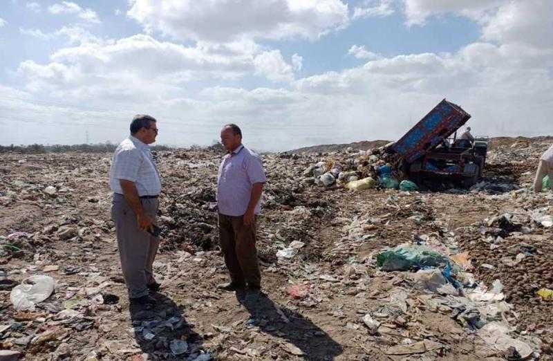 رئيس مركز مطوبس يتفقد المقلب العمومى للمخلفات الصلبة على الطريق الدولي الساحلي