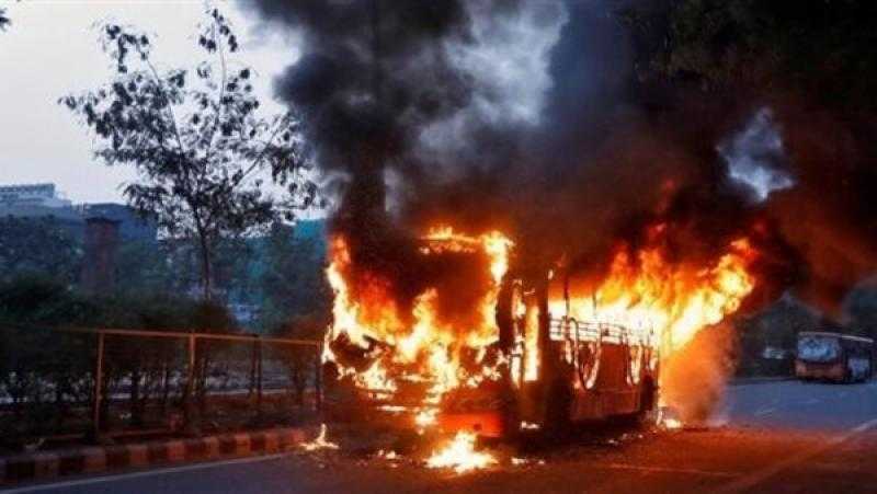 31 قتيلًا ومصابًا في حريق حافلة ركاب غرب الهند