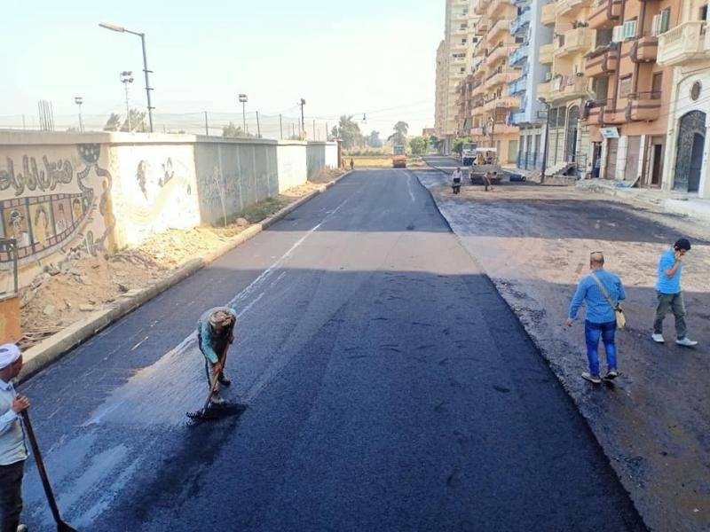 رصف عدد من شوارع مدينة دسوق