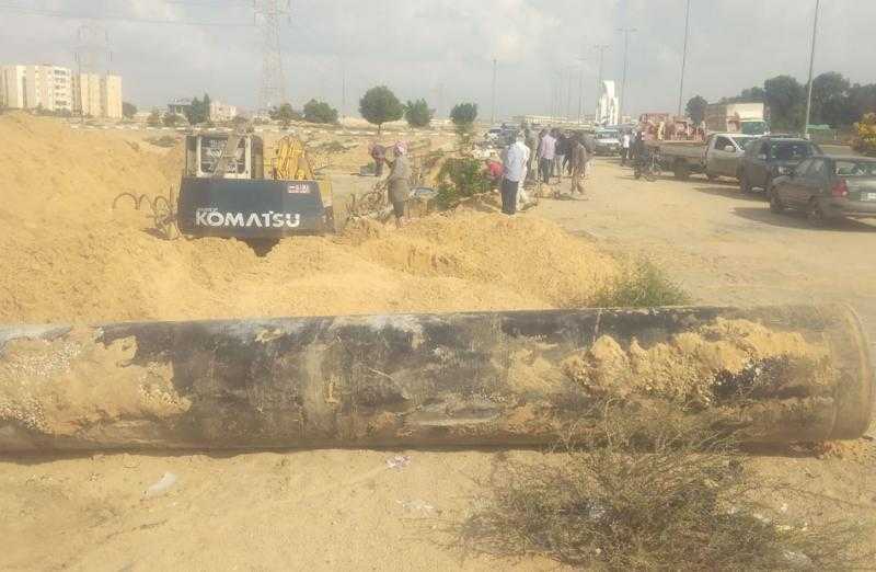 عودة المياه إلى مدينة المستقبل في الإسماعيلية بعد إصلاح كسر مفاجئ| صور