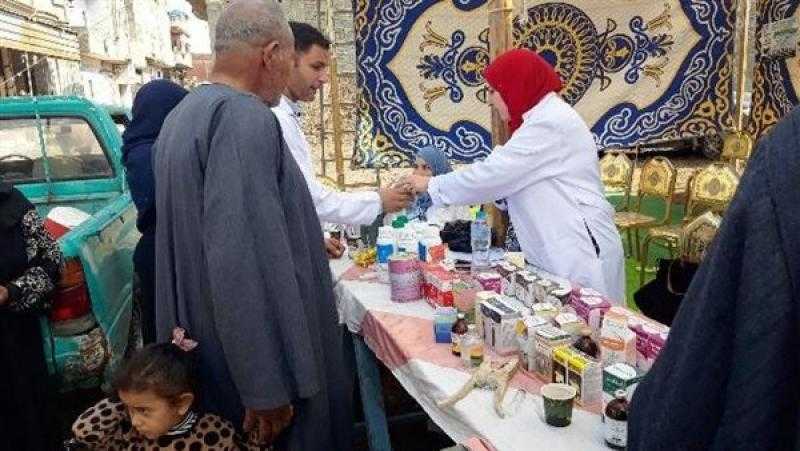 قافلة طبية بيطرية شاملة بالمجان في قرية القصبي بمركز الحسينية شرقية