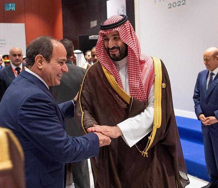 ولي العهد السعودي يبعث برقية شكر للرئيس السيسي على هامش قمة المناخ