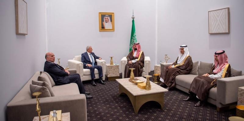 ولي العهد السعودي يلتقي رئيس جمهورية العراق