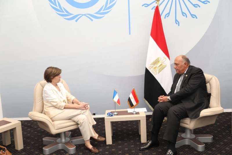 وزير الخارجية يستقبل نظيرته الفرنسية 