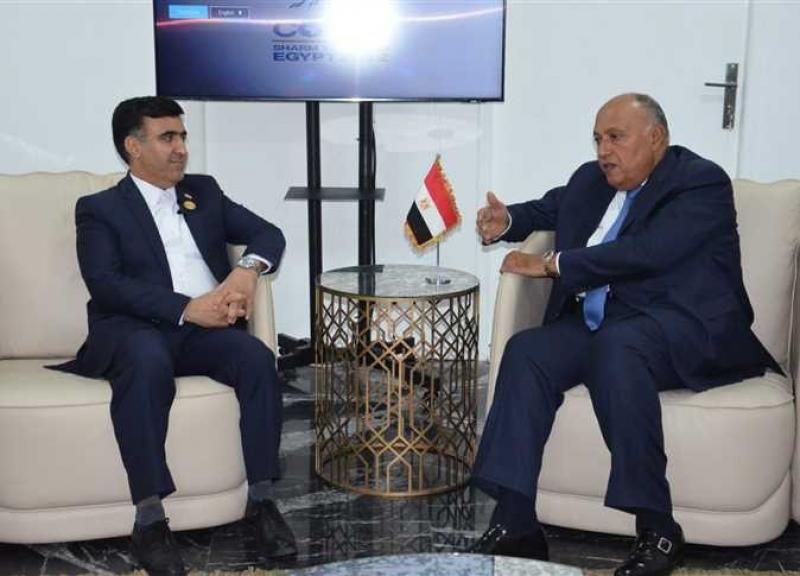 وزير الخارجية يستقبل نائب رئيس إيران ووفد بلاده في مؤتمر المناخ