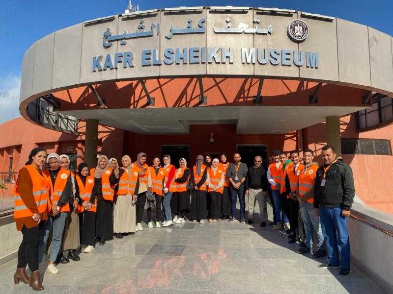 وفود برلمان الشباب في زيارة لمتحف كفر الشيخ ضمن جولاتهم بالمؤسسات الحكومية