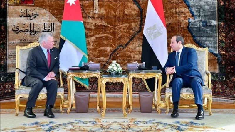 الرئيس السيسي وملك الأردن يتوافقان على تقديم الدعم الكامل للأشقاء في فلسطين