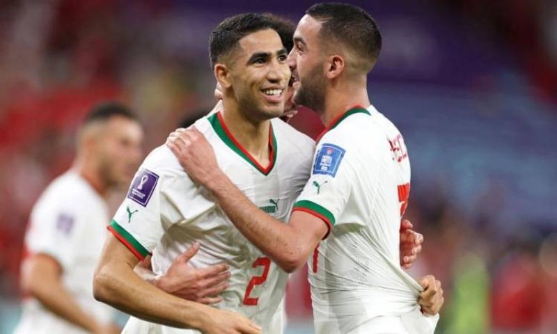 كأس العالم 2022.. إنجاز تاريخى لـ حكيمى وزياش