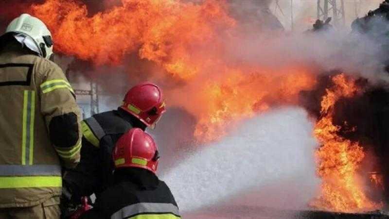 اشتعال النيران في إحدى النقاط المحصنة بـ كييف