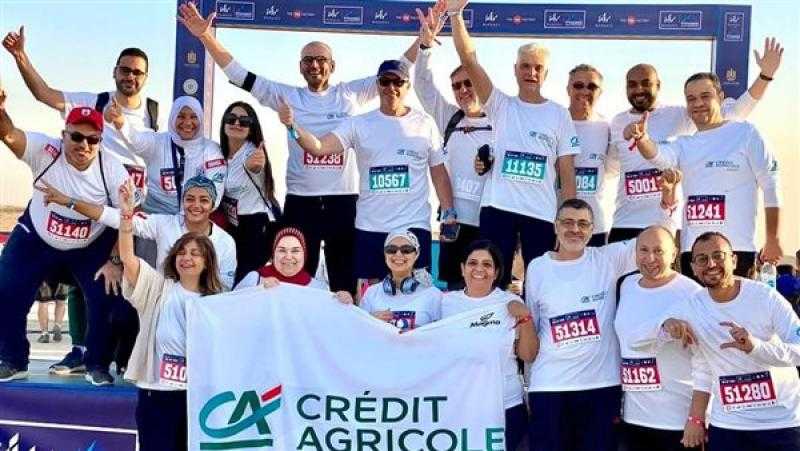 موظفو بنك كريدي أجريكول مصر يجتازون خط النهاية في ماراثون الأهرامات