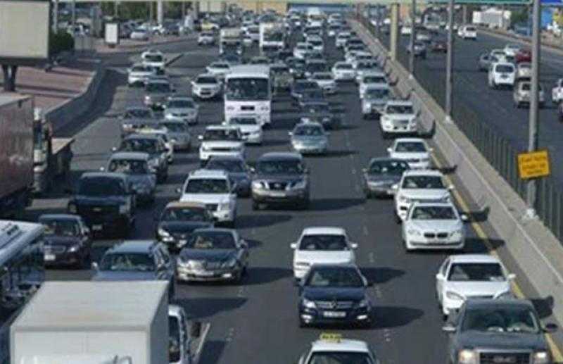 كثافات مرورية أعلى كوبري أكتوبر وشارع رمسيس