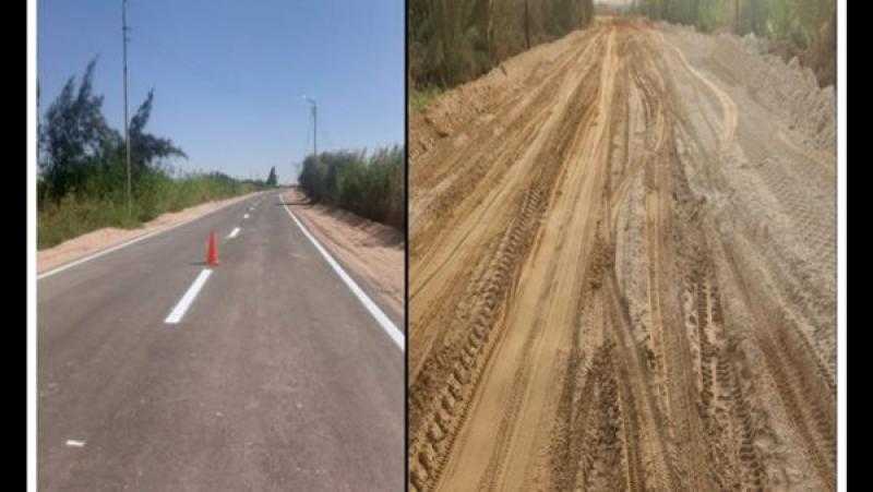 رفع كفاءة 8 طرق حيوية لتحقيق السيولة المرورية في الجيزة.. صور