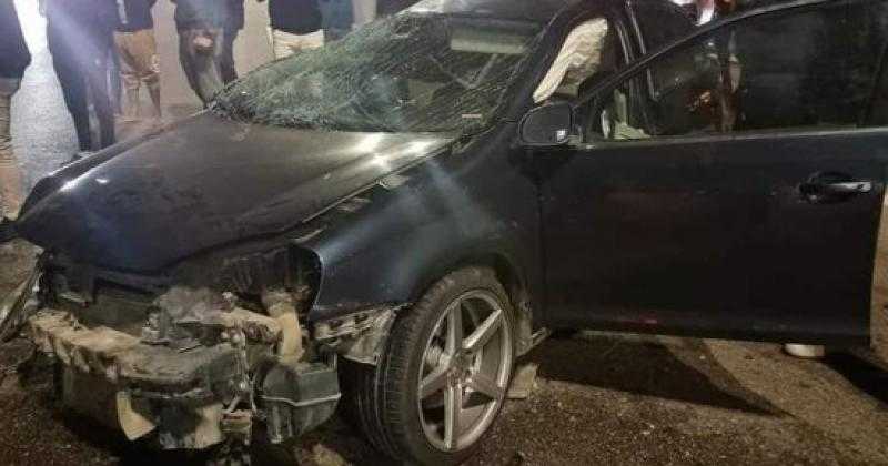 إصابة شخص واحتراق سيارته بالكامل في حادث تصادم بكرداسة