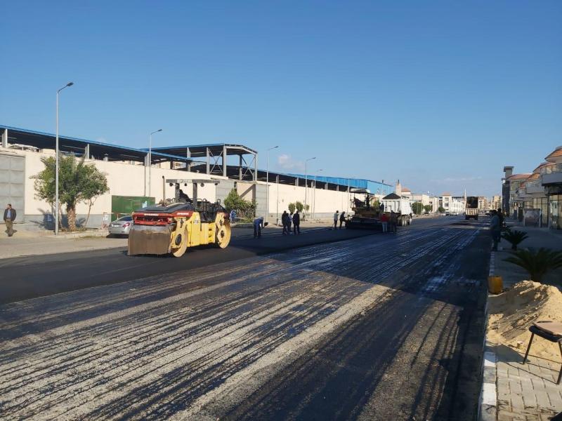 جانب من أعمال الرصف