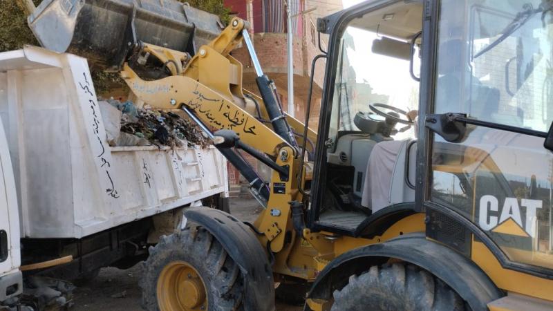 محافظ أسيوط: رفع وإزالة 460 طن مخلفات وقمامةبمراكز البداري وساحل سليم والغنايم