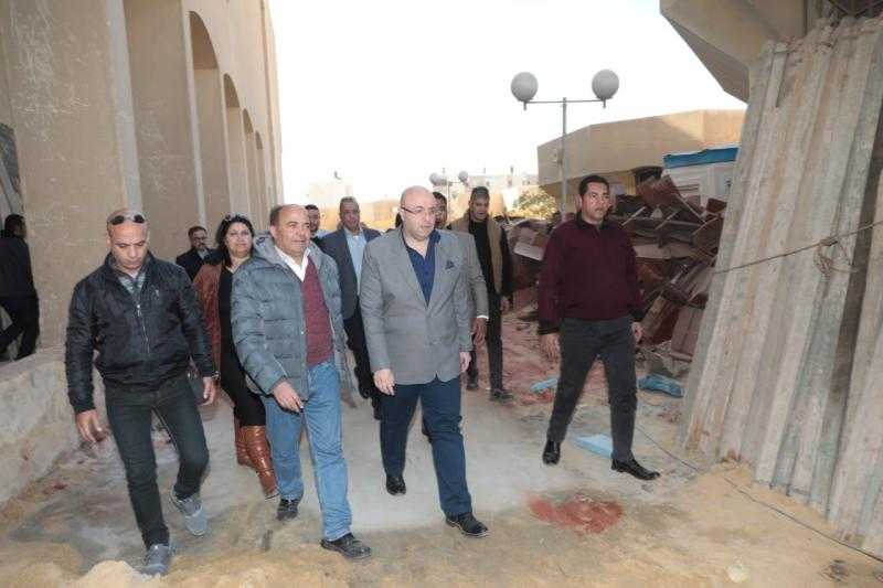 محافظ بني سويف يتفقد مشروع تطوير ورفع كفاءة قصر ثقافة شرق النيل