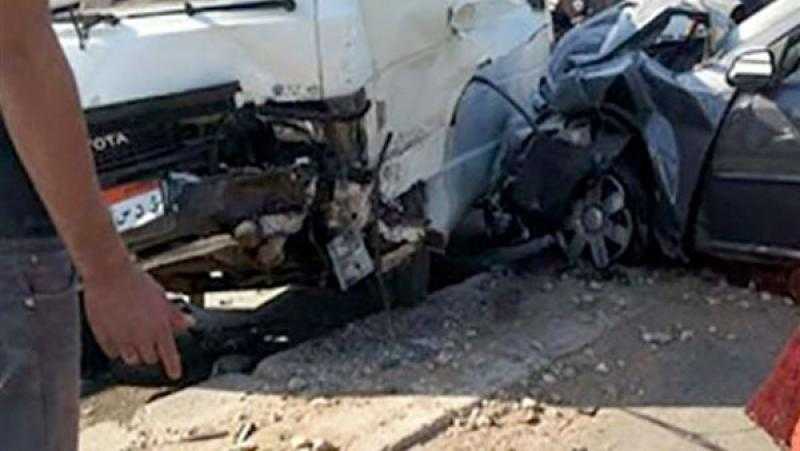 إصابة 4 فى حادث تصادم على الصحراوى الغربى بسوهاج