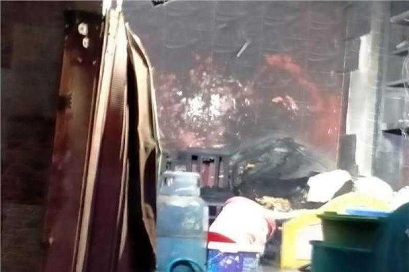 مصرع مسن وحفيدته في حريق داخل محل تجاري بالمحلة