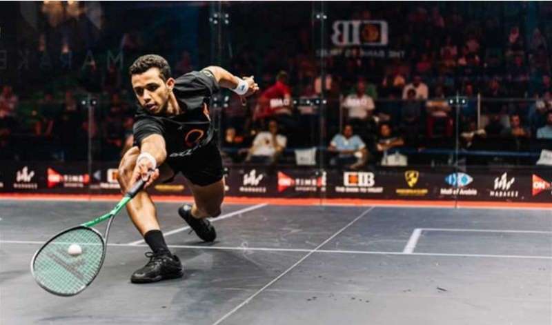 مصطفى عسل لاعب النادي الأهلي للاسكواش