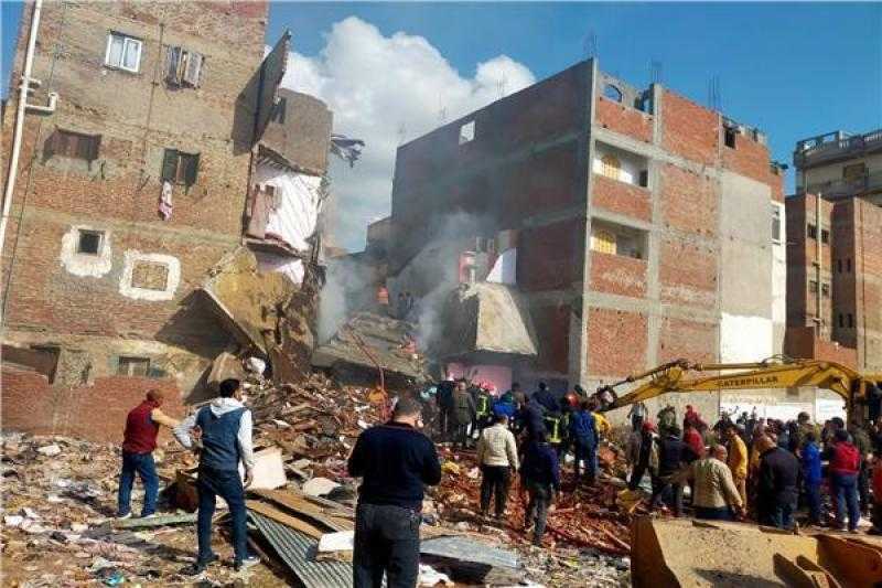 ارتفاع وفيات حادث انهيار عقار في البحيرة إلى 6 أشخاص
