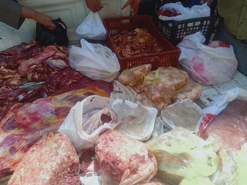 التحفظ على 86 كيلو لحوم ودواجن ورنجة من أسواق الغربية